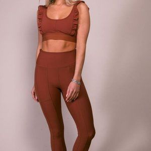 free people movement: Ruffle Bra & Leggings Set